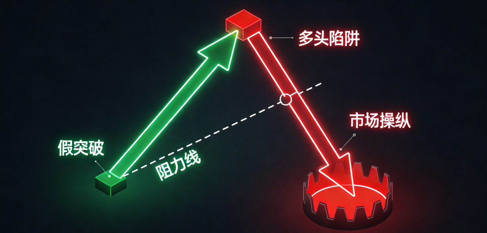 Fakey假突破形态示意图