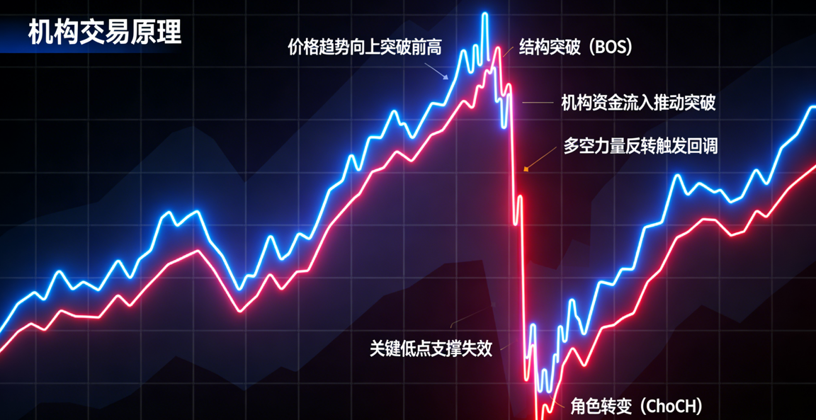 BOS与ChoCH结构转换图
