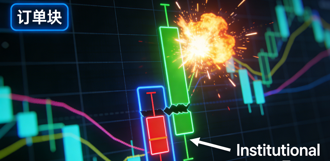 订单块Order Block识别示意图