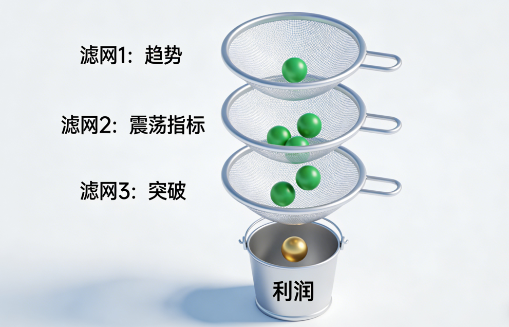 三重滤网执行流程漏斗图