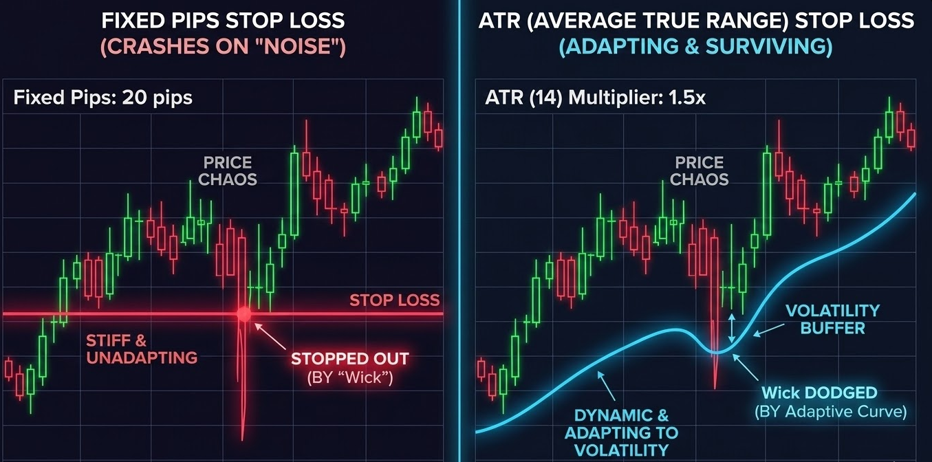 固定止损与ATR止损对比图