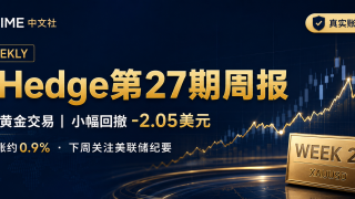 P-Hedge第27期周报｜46笔黄金交易小幅亏损2.05，黄金周涨约0.9%，下周关注美联储纪要