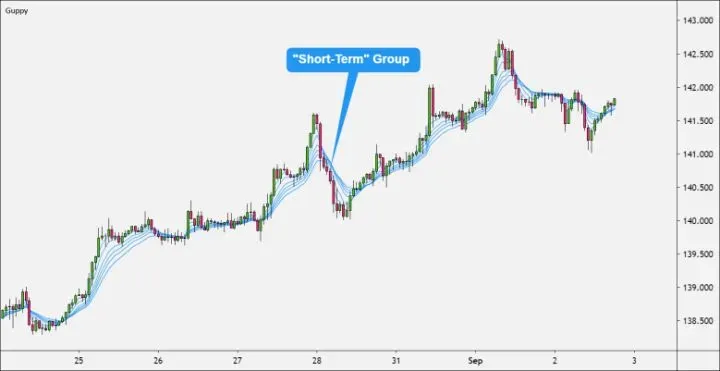 如何使用 Guppy 多重移动平均线 (GMMA) 进行趋势交易?