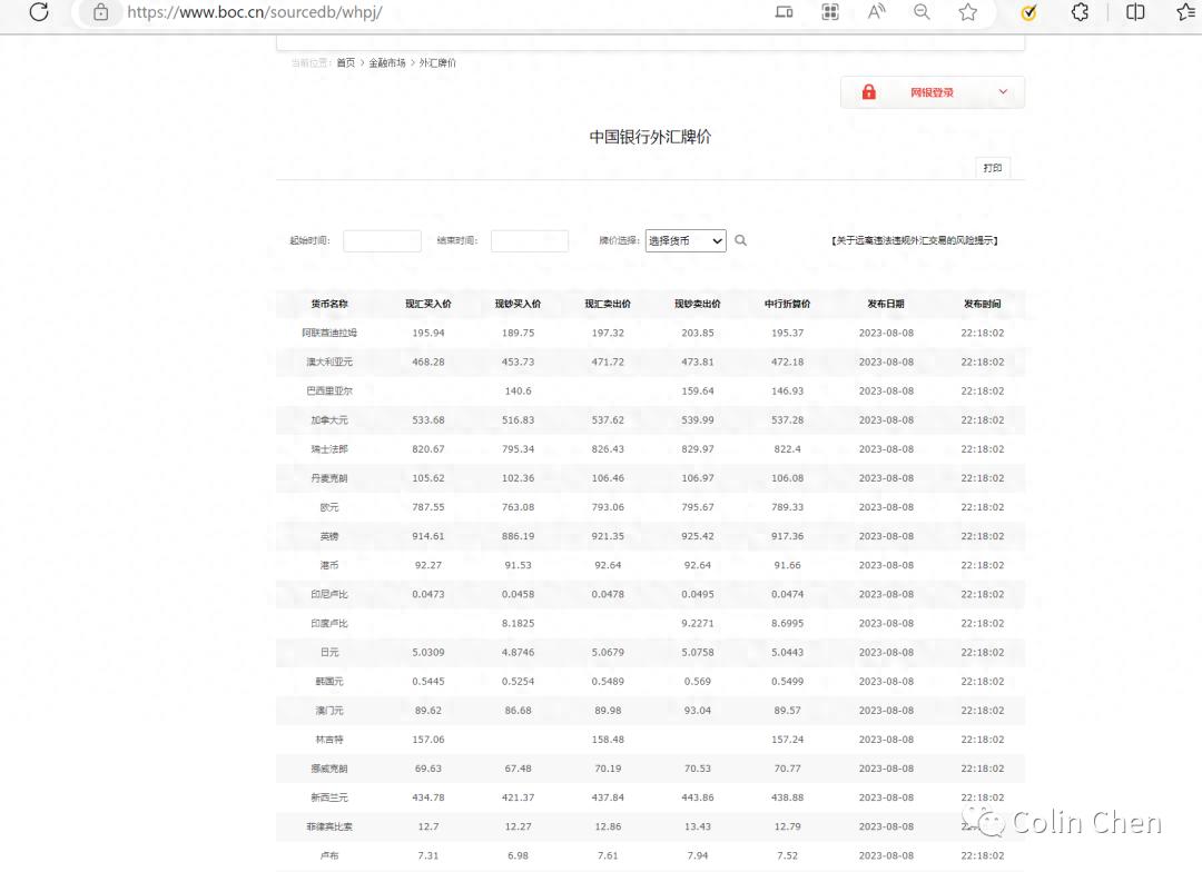 Power Query 案例实操：爬取中行外汇即时牌价（原创）下载中国银行外汇牌价表，