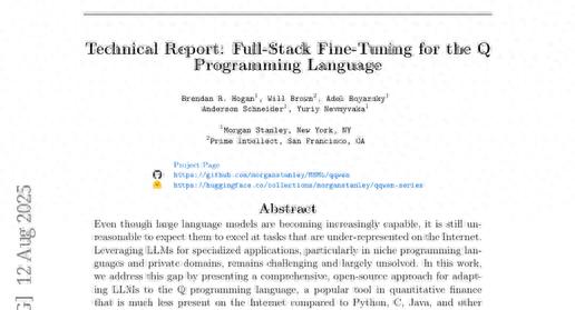 摩根士丹利开放源码：Q语言编程让AI掌握金融界专用代码语言（新鲜出炉）摩根士丹利电话面试，